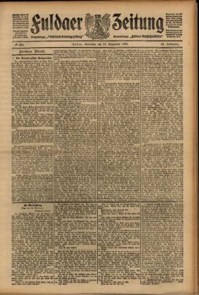 Dritte Ausgabe vom Samstag, den 19. Dezember 1908.