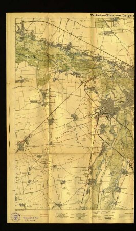 Verkehrs-Plan von Leipzig und Umgebung