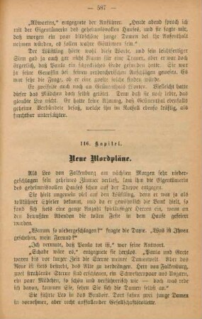 116. Kapitel. Neue Mordpläne.