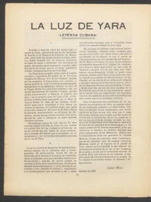 La luz de Yara : Leyenda cubana