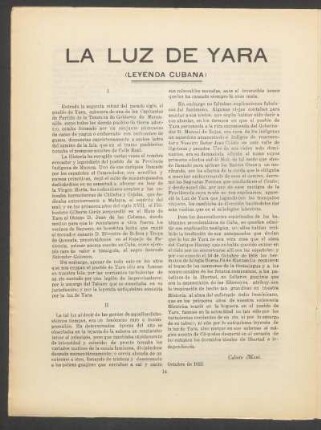 La luz de Yara : Leyenda cubana