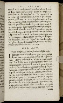 Cap. XXVI. Quam necessaria ad civilem facultatem historia sit.