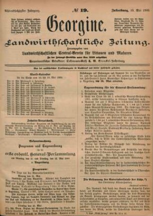 Achtundsechzigster Jahrgang. No. 19. Insterburg, 10. Mai 1900.