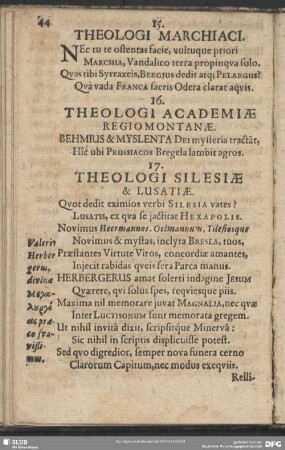 16. Theologi Academiae Regiomontanae