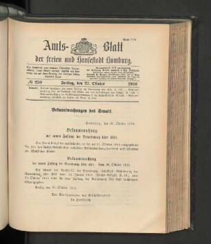 No. 259, 27. Oktober 1916