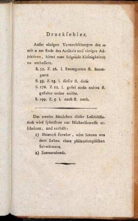 Das zweite Bändchen dieser Lesebibliothek[...]