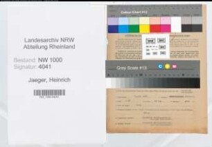 Entnazifizierung Heinrich Jaeger, geb. 07.07.1887 (Brandmeister)