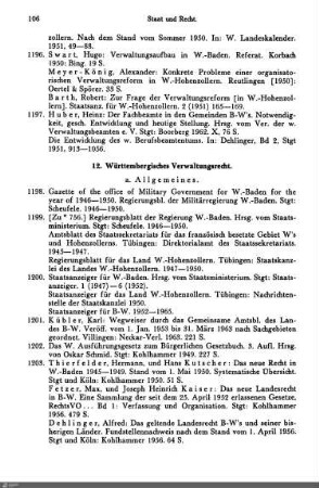 12. Württembergisches Verwaltungsrecht