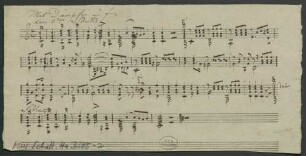 Die letzten Zehn vom vierten Regiment, V, pf (guit) - BSB Mus.Schott.Ha 3385-2 : [title page, score] N|o 306 // Die letzten Zehn vom vierten Regiment // Gedicht // von // Julius Mosen // und componirt // für das // Piano Forte.