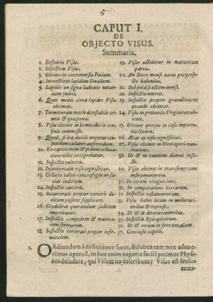 Caput I. De Obiecto Visus.