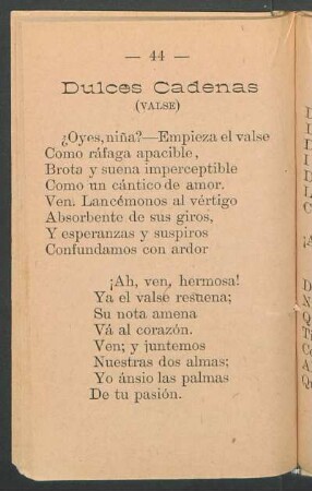 Dulces Cadenas : (Valse)