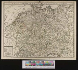 L'Allemagne, divisée en ses cercles, avec les routes exactes des postes cet empire