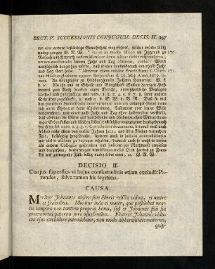 247-255, Decisio II - IV