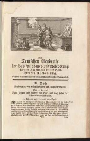 III. Buch. Nachrichten von niederländischen und teutschen Malern.