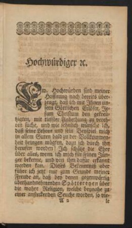 Hochwürdiger A.