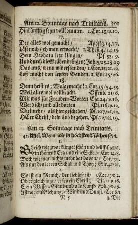 Am 13. Sonntage nach Trinitatis. - Am 26. Sonntage nach Trinitatis.