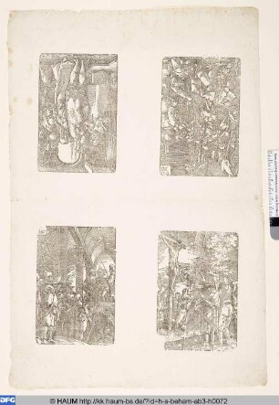 Gefangennahme Christi; Christus vor Kaiphas; Ecce Homo; Christus am Kreuz