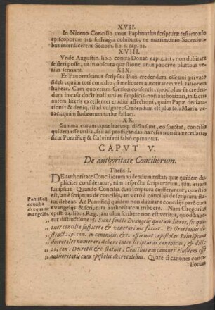 Caput V. De authoritate Conciliorum.