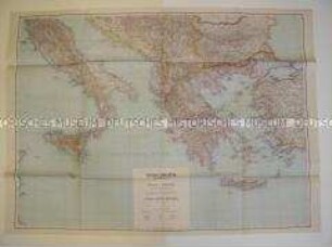 Politisch-geografische Karte aus dem 2. Weltkrieg