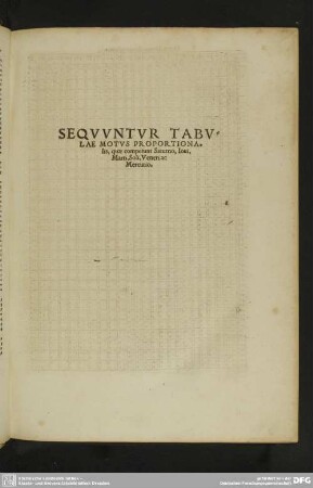 Sequuntur Tabulae Motus Proportionalis...