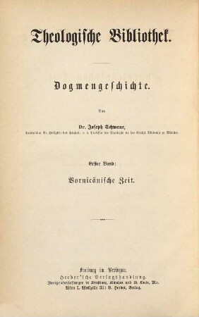 Dogmengeschichte, 1
