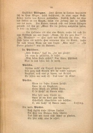 Die taube Phillis.