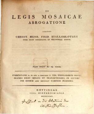 De Legis Mosaicae abrogatione