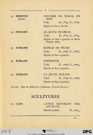 Sculptures (Nr. 62-64)
