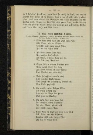 72. Lied eines deutschen Knaben.
