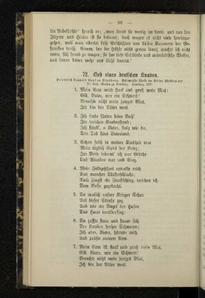 72. Lied eines deutschen Knaben.
