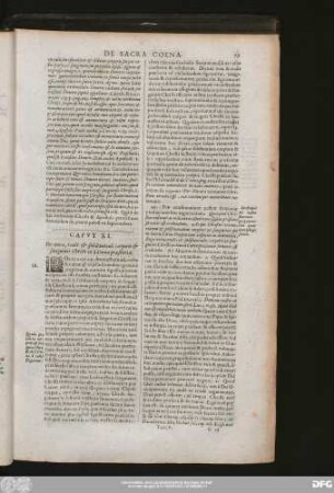 Caput XI. De vera, reali & substantiali corporis & sanguinis Christi in S. Coena praesentia.