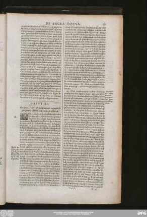Caput XI. De vera, reali & substantiali corporis & sanguinis Christi in S. Coena praesentia.