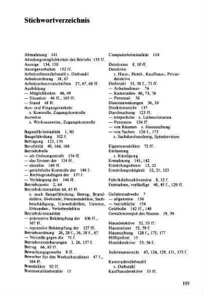 Stichwortverzeichnis