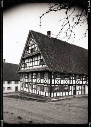 Bauernhof; Giebelseite (Fachwerk)
