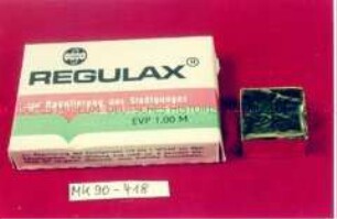 Verpackung mit Medikament "REGULAX®"