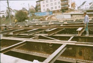 Heilbronn Böckingen Neubau Brücke 4314 Stahlstützen Bautrupp