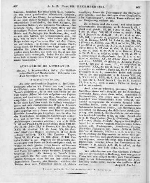 Ariosto, L.; Dante, A.; Tasso, T.: Der italiänischen Dichtkunst Meisterwerke. Übers. v. K. Streckfuss. Halle: Schwetschke 1841 (Beschluss von Nr. 227)