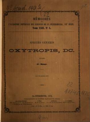 Species generis Oxytropis, Dc
