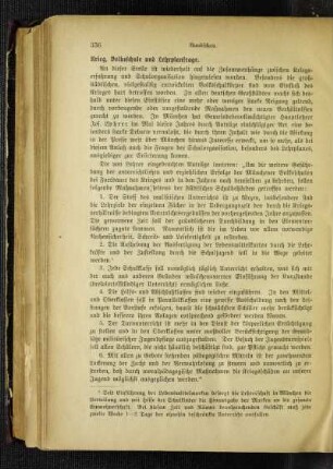 Krieg, Volksschule und Lehrplanfrage
