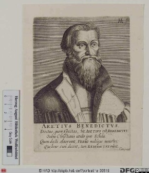 Bildnis Benedictus Aretius (eig. Marti)