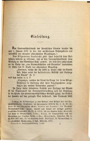 Die Vormundschafts-Ordnung vom 5. Juli 1875 mit den darauf bezüglichen Gesetzen