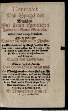 Contrafet vnd Spiegel des Menschen