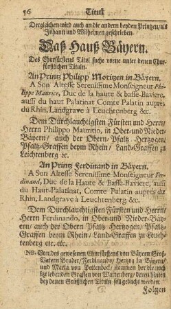 Das Hauß Bäyern