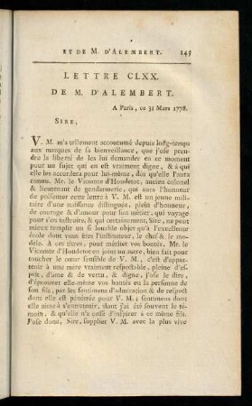 143-146, Lettre CLXX.-CLXXI.