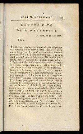 143-146, Lettre CLXX.-CLXXI.