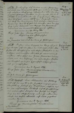 Obligation [Übergabe von Geldern] des Fiskus.