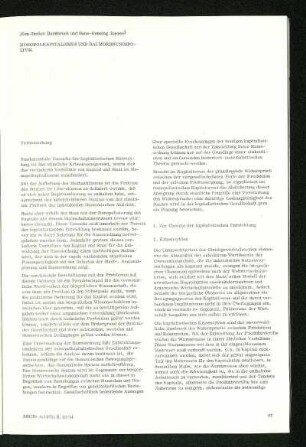 Monopolkapitalismus und Raumordnungspolitik