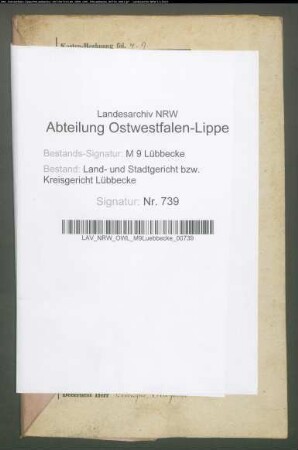 Erblasser: Klappmeyer, Ernst; Erblasser: Klappmeyer, Marie Charlotte, geb. Obermeier: