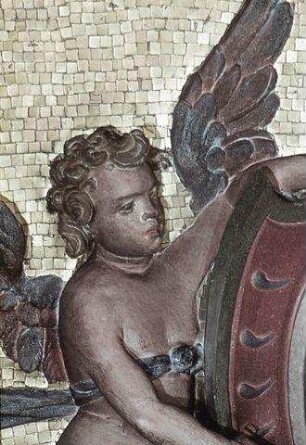 Wappen des Salzburger Erzbischofs Wolf Dietrich von Raitenau, von zwei Engeln getragen