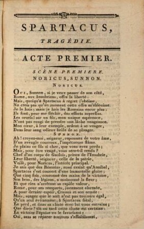 Spartacus : Tragédie en 5 actes et en vers